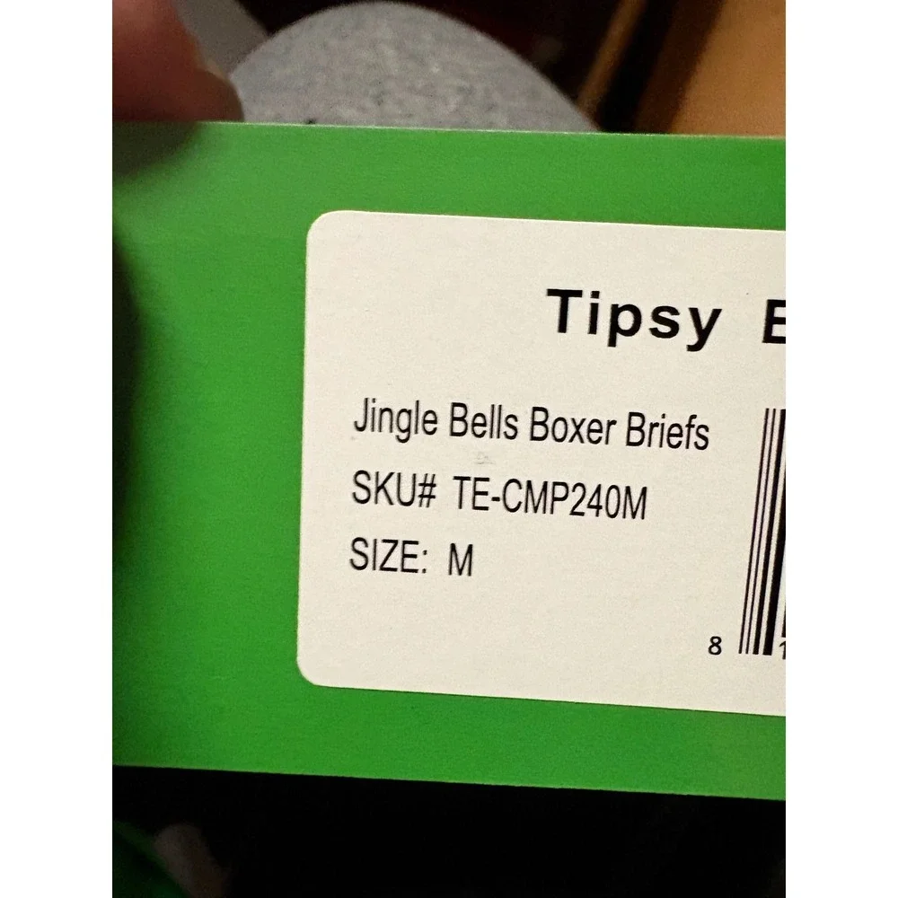 Tipsy Elves Mens Jingle Bells Boxer Briefs Black Christmas Underwear XXL NEW